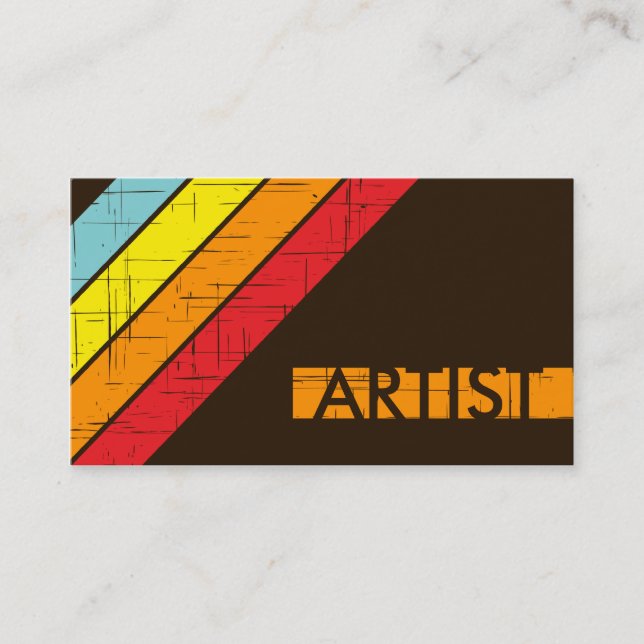 retro ARTIST Business Card (Front)
