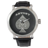 Retro Artistic Poker Ace Of Spades Personalised