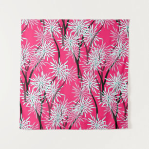 Retro Asian Floral Wallpaper. Tapestry
