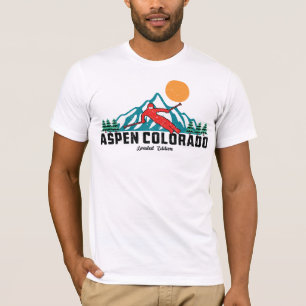 Retro Aspen Mountain, Colorado Ski  T-Shirt
