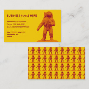 Retro Astronaut Figurine Business Card
