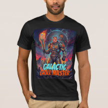 Retro Astronaut Galactic Grill Master Comic Humor