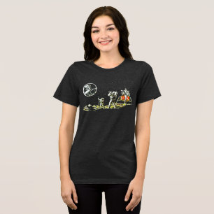 Retro Astronauts on the Moon Tee