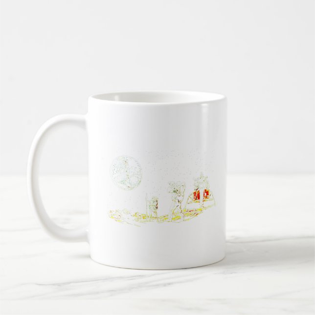 Retro Astronauts on the Moon Tee Coffee Mug (Left)