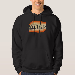 Retro Athens Greece Hoodie