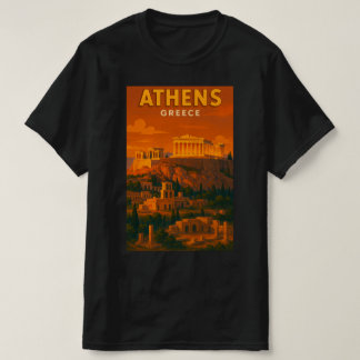 Retro Athens Greece Travel T-Shirt