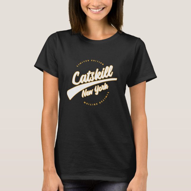 Retro Athletic Catskill NY Apparel T-Shirt (Front)
