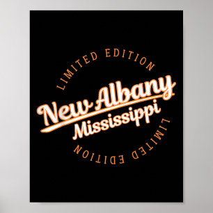 Retro Athletic New Albany Ms Apparel  Poster