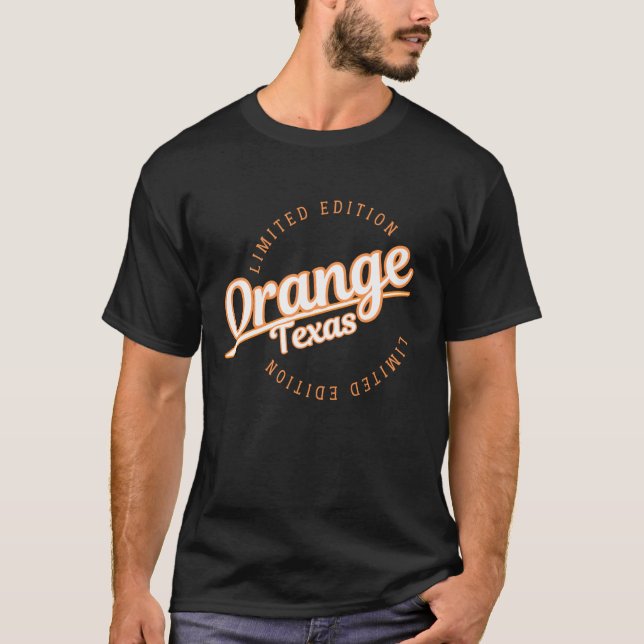Retro Athletic Orange TX Apparel T-Shirt (Front)
