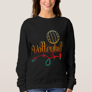 Retro Athletic Volleyball Team Sport Net Spike 15 Sweatshirt