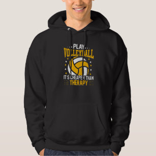 Retro Athletic Volleyball Team Sport Net Spike 4 Hoodie