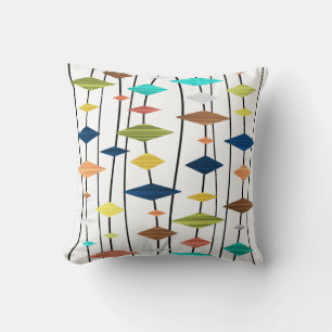Retro Atomic Age Art Diamonds 1 Cushion