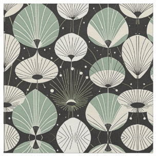 Retro Atomic Age Geometric Modern Pattern  Fabric