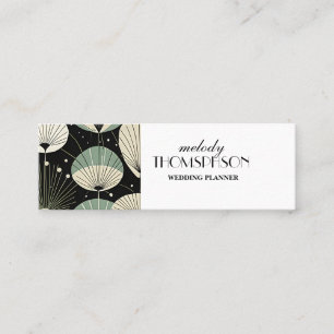 Retro Atomic Age Geometric Modern Pattern Mini Business Card