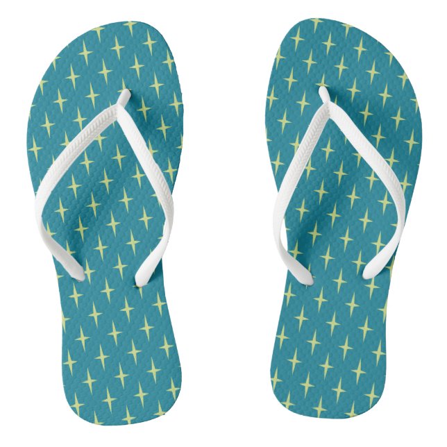 Retro Atomic Age Star Pattern Jandals (Footbed)
