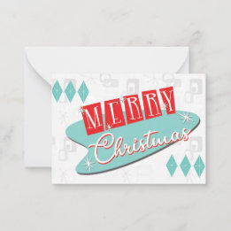 Retro Atomic Christmas Card