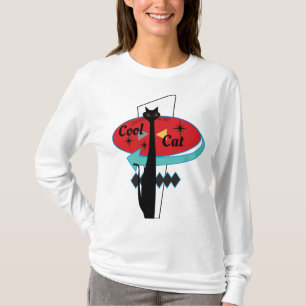Retro Atomic Era Cool Cat Sign MCM T-Shirt