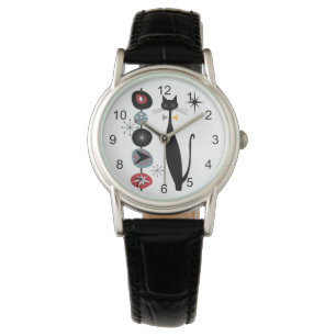 Retro Atomic Era Mid Century Modern MCM Cool Cat 2 Watch