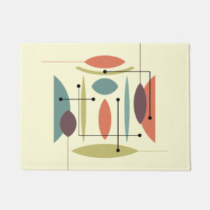 Retro Atomic Hip Abstract Doormat