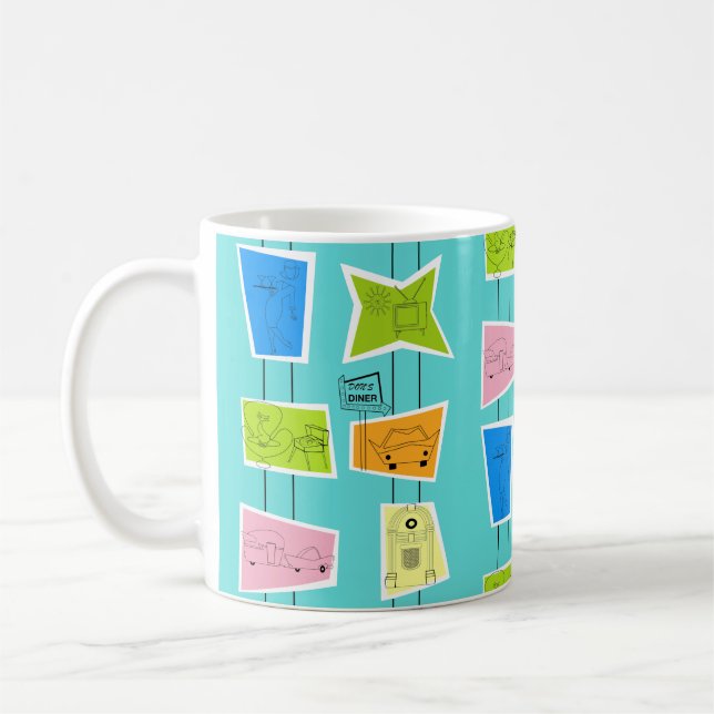 Retro Atomic Kitsch Mug (Left)