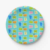 Retro Atomic Kitsch Paper Plate
