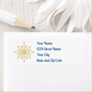 Retro Atomic Mid-Century Mod Red & Gold Starburst