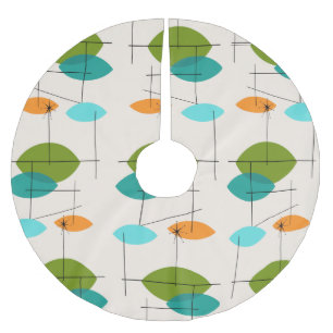 Retro Atomic Mobile Pattern Christmas Tree Skirt