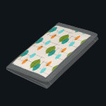 Retro Atomic Mobile Pattern Nylon Wallet<br><div class="desc">This Retro Atomic Mobile Pattern Nylon Wallet is mid century modern style at its finest. The vintage inspired design features a cream background with colourful pointed ovals in turquoise, orange, teal, and avocado green. The teal and avocado green ovals overlap creating a lovely shade of peacock blue. Fun starbursts accentuate...</div>