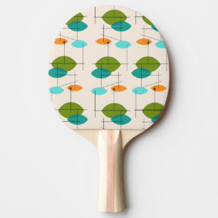 Retro Atomic Mobile Pattern Ping Pong Paddle