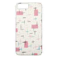 Retro Atomic Pink Pattern iPhone 7 Plus Case