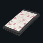 Retro Atomic Pink Pattern Nylon Wallet<br><div class="desc">You'll be tickled pink by this Retro Atomic Pink Pattern Nylon Wallet. The design features a cream background with gold speckles, pink rectangles, and black, turquoise, and pink slashes. The pattern is reminiscent of traditional mid century modern style. You're sure to enjoy our homage to the 1950s. Buy this today...</div>