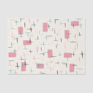 Retro Atomic Pink Pattern Tissue Ribbon Paper