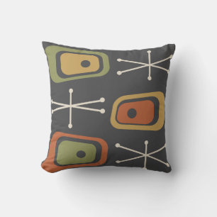 Retro Atomic Space Age Multicolored Cushion