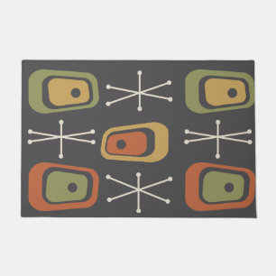 Retro Atomic Space Age Multicolored Doormat