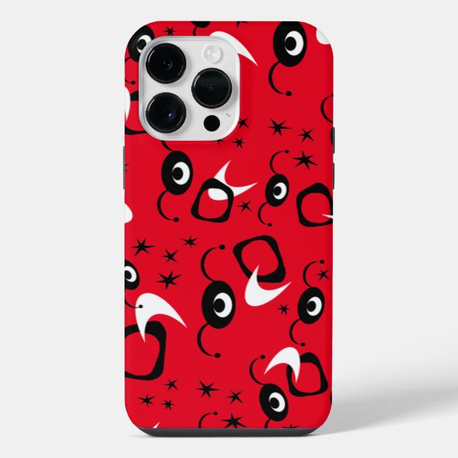 Retro Atomic Spiders iPhone Case (Back)