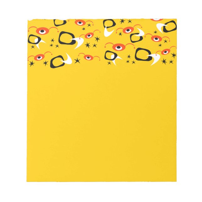 Retro Atomic Spiders Notepad (Front)
