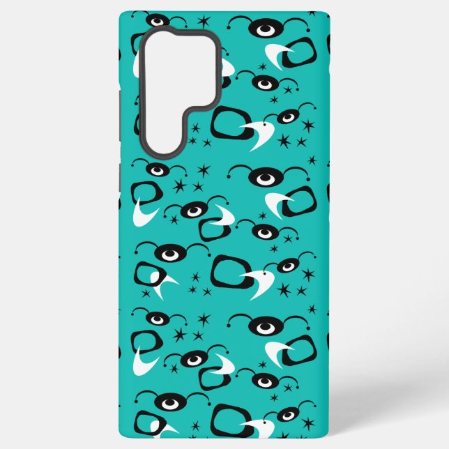 Retro Atomic Spiders Samsung Galaxy S22 Ultra Case (Back)