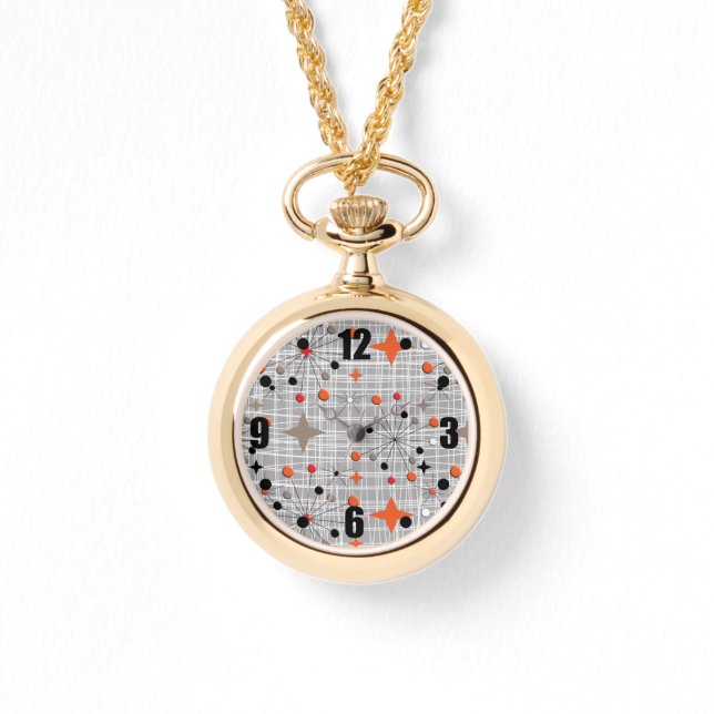 Retro Atomic Starburst Design Watch (Front)