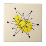 Retro Atomic Starburst Mid-Century Style Tile<br><div class="desc">Retro mid-century atomic starburst design style template. You can customize all the colors and opacity. All graphics are separate elements that can be independently moved, copied, sized or deleted. Great for backsplashes</div>