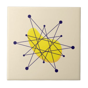 Retro Atomic Starburst Mid-Century Style Tile
