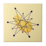 Retro Atomic Starburst Mid-Century Style Tile<br><div class="desc">Retro mid-century atomic starburst design style template. You can customize all the colors and opacity. All graphics are separate elements that can be independently moved, copied, sized or deleted. Great for backsplashes</div>