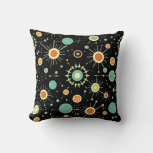 Retro Atomic Starburst Midcentury Pattern Cushion