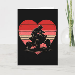 Retro Atv 4 Wheelers Heart Valentine Womens Mens K Card