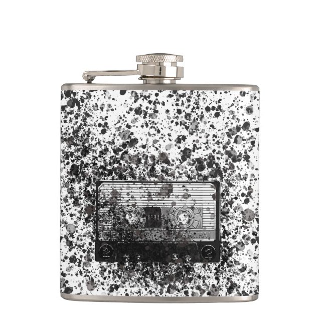 Retro Audio Cassette Hip Flask (Front)