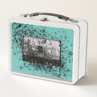 Retro Audio Cassette Metal Lunch Box