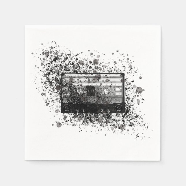 Retro Audio Cassette Napkin (Front)