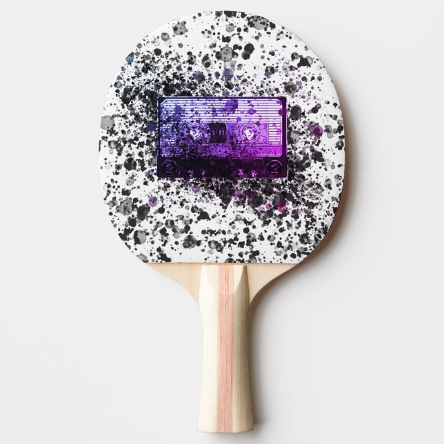 Retro Audio Cassette Ping Pong Paddle (Front)