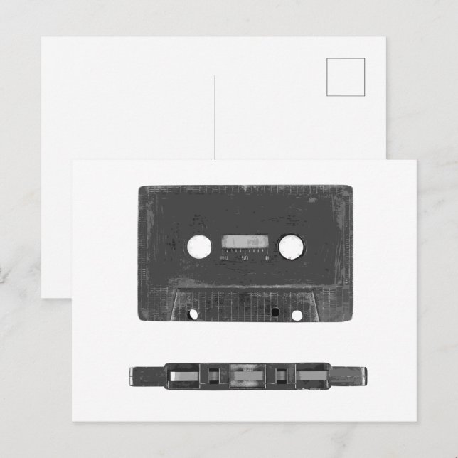 Retro audio cassette  postcard (Front/Back)