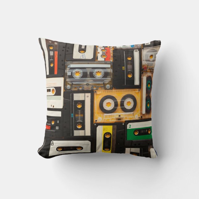 Retro audio cassette tape cushion (Front)