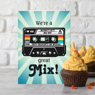 Retro Audio Cassette Tape "Great Mix" Valentine's Card